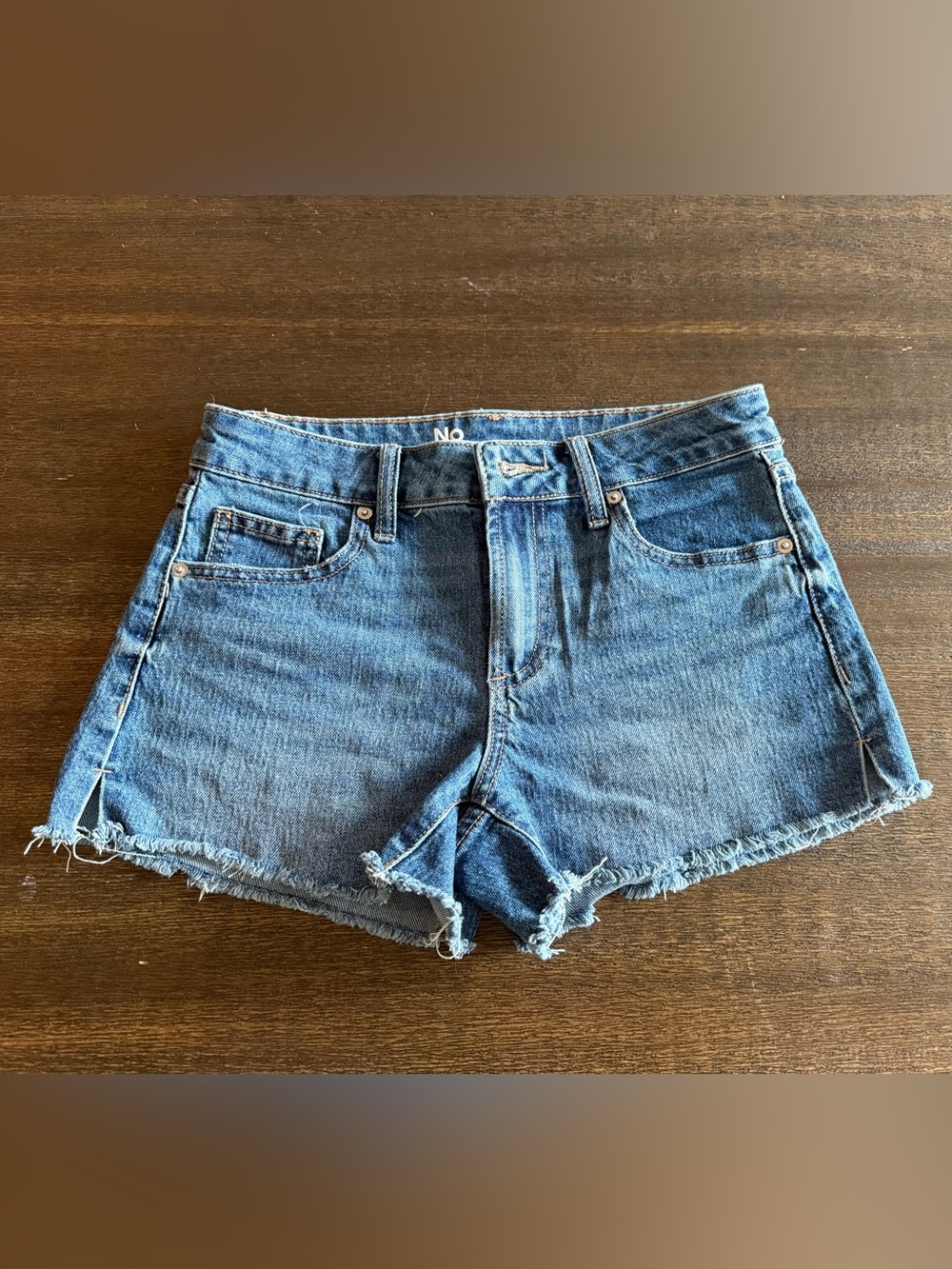 No Boundaries Blue Denim Cutoff Shorts